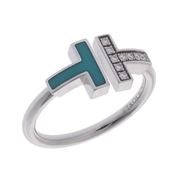 ティファニー Tワイヤーリング シルバー K18ホワイトゴールド WG レディース ジュエリー 【中古】【jewelry】