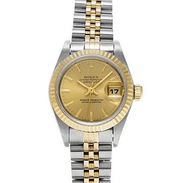ロレックス デイトジャスト 69173 シャンパン レディース 時計 【中古】【wristwatch】