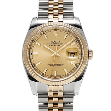 ロレックス デイトジャスト 116233 シャンパン メンズ 時計 【中古】【wristwatch】