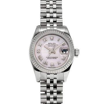 ロレックス デイトジャスト 179174NRD ピンクシェル レディース 時計 【中古】【wristwatch】