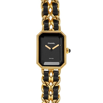 シャネル プルミエール L H0001 ブラック レディース 時計 【中古】【wristwatch】
