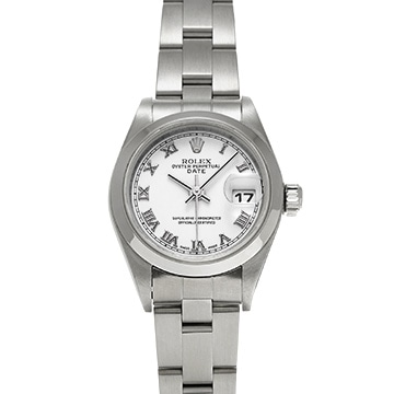 ロレックス オイスターパーペチュアル デイト 79160 ホワイト レディース 時計 【中古】【wristwatch】