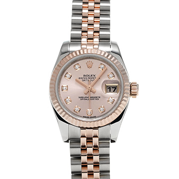 ロレックス デイトジャスト 179171G ピンク/ダイヤモンド レディース 時計 【中古】【wristwatch】