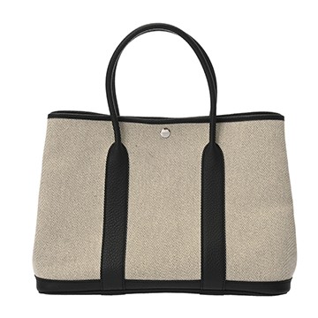 エルメス ガーデンパーティ PM エクリュ/ブラック ネゴンダ/トワルアッシュ レディース バッグ 【中古】【bag】