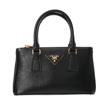 プラダ ガレリア ミニバッグ 2WAY ブラック 1BA906 パテントサフィアーノレザー レディース バッグ 【中古】【bag】