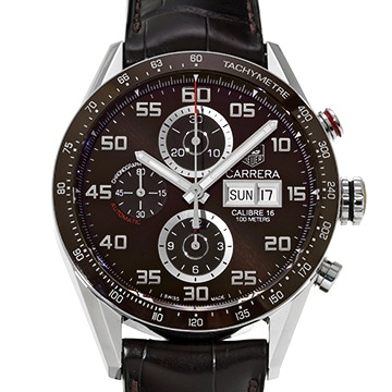 タグ ホイヤー カレラ キャリバー16 クロノグラフ CV2A1S.FC6236 ブラウン メンズ 時計 【中古】【wristwatch】