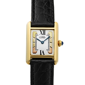 カルティエ マストタンク ヴェルメイユ SM W1006354 ホワイト レディース 時計 【中古】【wristwatch】