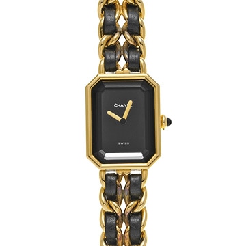 シャネル プルミエール M H0001 ブラック レディース 時計 【中古】【wristwatch】
