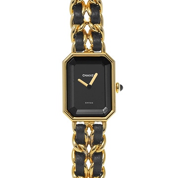 シャネル プルミエール M H0001 ブラック レディース 時計 【中古】【wristwatch】