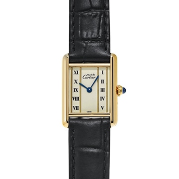 カルティエ マストタンク ヴェルメイユ SM 5057001 アイボリー レディース 時計 【中古】【wristwatch】