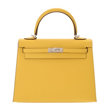 エルメス ケリー25 外縫い ジョーヌナプル ヴォーエプソン レディース バッグ 【未使用】【bag】