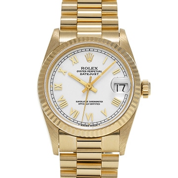 ロレックス デイトジャスト 68278 ホワイト ユニセックス 時計 【中古】【wristwatch】