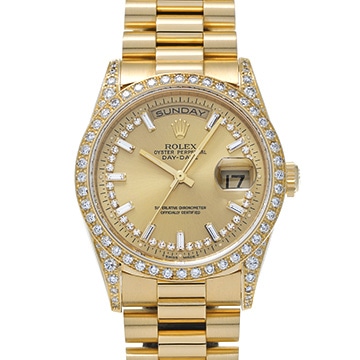 ロレックス デイデイト 18388 シャンパン/ダイヤモンド メンズ 時計 【中古】【wristwatch】