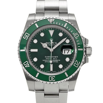 ロレックス サブマリーナ デイト 116610LV グリーン メンズ 時計 【中古】【wristwatch】
