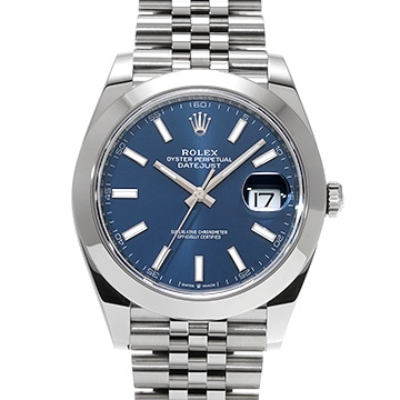 ロレックス デイトジャスト 41 126300 ブルー メンズ 時計 【中古】【wristwatch】