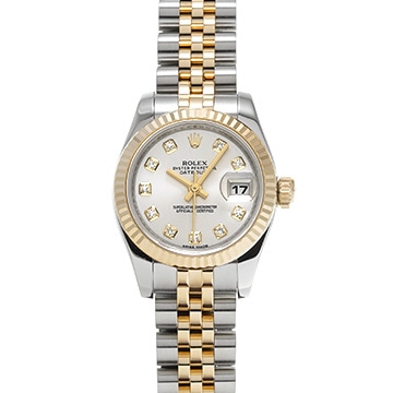 ロレックス デイトジャスト 179173G シルバー/ダイヤモンド レディース 時計 【中古】【wristwatch】
