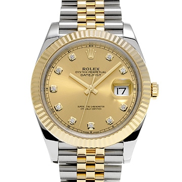 ロレックス デイトジャスト 41 126333G シャンパン/ダイヤモンド メンズ 時計 【中古】【wristwatch】