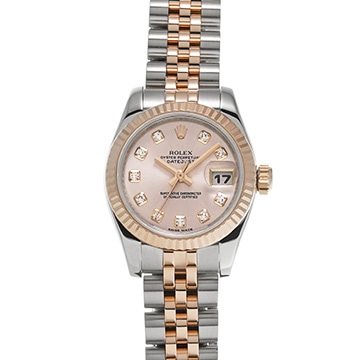 ロレックス デイトジャスト 26 179171G ピンク/ダイヤモンド レディース 時計 【中古】【wristwatch】
