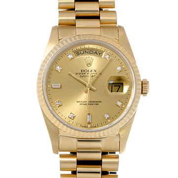 ロレックス デイデイト 18238A シャンパン/ダイヤモンド メンズ 時計 【中古】【wristwatch】