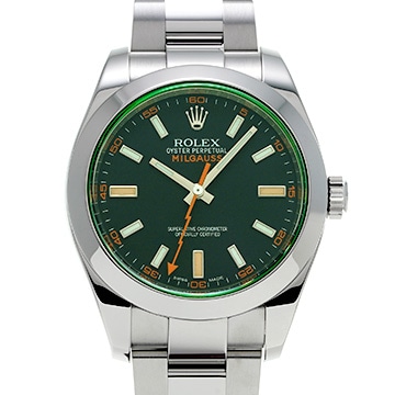 ロレックス ミルガウス 116400GV ブラック メンズ 時計 【中古】【wristwatch】