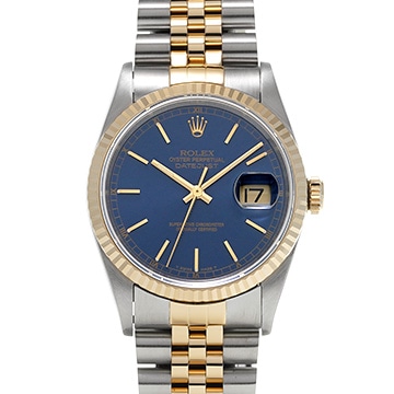 ロレックス デイトジャスト 16233 ブルー メンズ 時計 【中古】【wristwatch】