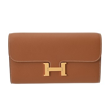 エルメス コンスタンス ロング トゥーゴー ゴールド エバーカラー ユニセックス 財布 【未使用】【purse】