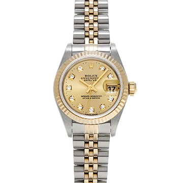 ロレックス デイトジャスト 69173G シャンパン/ダイヤモンド レディース 時計 【中古】【wristwatch】