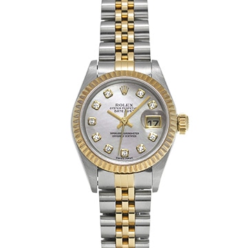 ロレックス レディ デイトジャスト 28 79173G ホワイトシェル/ダイヤモンド レディース 時計 【中古】【wristwatch】