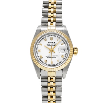 ロレックス デイトジャスト 69173 ホワイト レディース 時計 【中古】【wristwatch】
