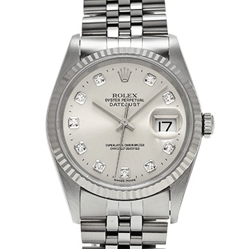 ロレックス デイトジャスト 16234G シルバー/ダイヤモンド メンズ 時計 【中古】【wristwatch】