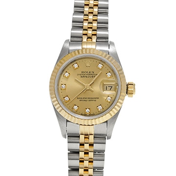 ロレックス デイトジャスト 69173G シャンパン/ダイヤモンド レディース 時計 【中古】【wristwatch】