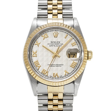 ロレックス デイトジャスト 16233 アイボリーピラミッド メンズ 時計 【中古】【wristwatch】
