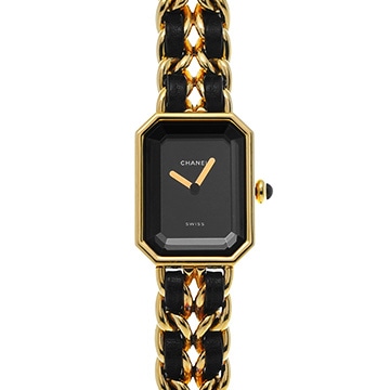 シャネル プルミエール M H0001 ブラック レディース 時計 【中古】【wristwatch】
