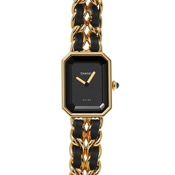 シャネル プルミエール M H0001 ブラック レディース 時計 【中古】【wristwatch】