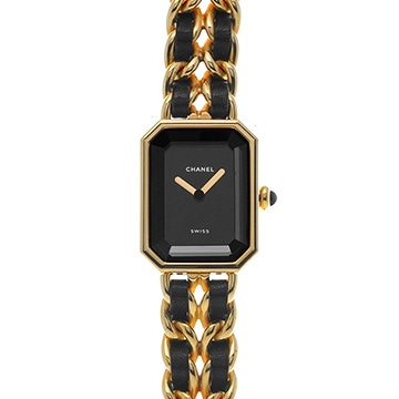 シャネル プルミエール L H0001 ブラック レディース 時計 【中古】【wristwatch】