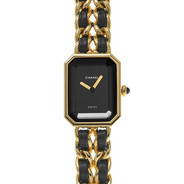 シャネル プルミエール M H0001 ブラック レディース 時計 【中古】【wristwatch】