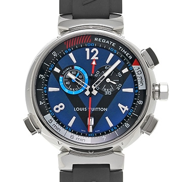 ルイ ヴィトン タンブール レガッタ ルイ・ヴィトンカップ Q102D0 ブルー/ブラック メンズ 時計 【中古】【wristwatch】