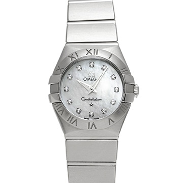 オメガ コンステレーション クォーツ 123.10.24.60.55.001 ホワイトシェル/ダイヤモンド レディース 時計 【中古】【wristwatch】