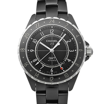 シャネル J12 GMT 42MM H2012 ブラック メンズ 時計 【中古】【wristwatch】