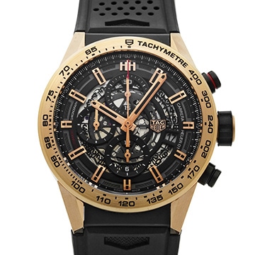 タグ ホイヤー カレラ キャリバーホイヤー01 クロノグラフ CAR205B.FT6087 ブラック メンズ 時計 【中古】【wristwatch】