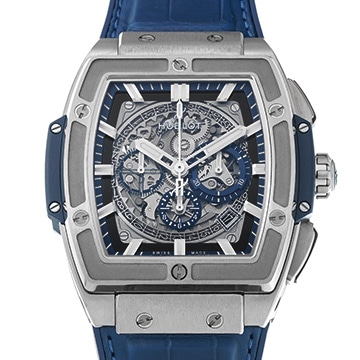 ウブロ スピリット オブ ビッグバン チタニウム ブルー 601.NX.7170.LR スケルトン メンズ 時計 【中古】【wristwatch】