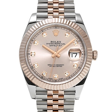 ロレックス デイトジャスト 41 126331G サンダスト/ダイヤモンド メンズ 時計 【中古】【wristwatch】