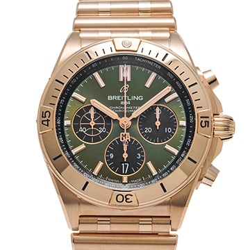 ブライトリング クロノマット B01 42 ヤニス・アデトクンボ RB01344A1L1S1 グリーン/ブラック メンズ 時計 【中古】【wristwatch】