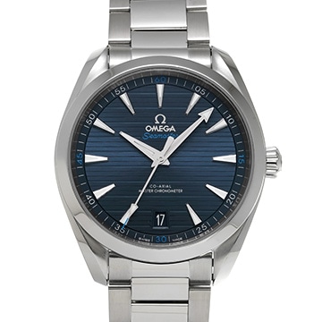 オメガ シーマスター アクアテラ コーアクシャル マスタークロノメーター 220.10.41.21.03.001 ブルー メンズ 時計 【中古】【wristwatch】