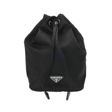 プラダ 巾着ポーチ  ブラック 1NA369 ナイロン レディース 【中古】【bag】