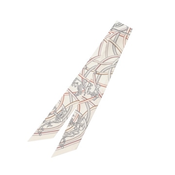 エルメス ツイリー HARNAIS LEGENDAIRE ホワイト/マルチカラー シルク100％ レディース 【未使用】【other】