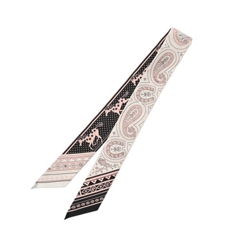エルメス ツイリー CHEVAL DE COEUR BANDANA ホワイト系/ブラック/他 シルク100％ レディース 【未使用】【other】