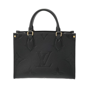 ルイ ヴィトン モノグラムアンプラント オンザゴー PM ノワール M45653 レザー レディース バッグ 【中古】【bag】