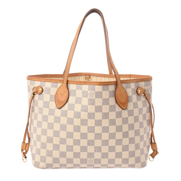 ルイ ヴィトン ダミエアズール ネヴァーフル PM ホワイト N40605 ダミエキャンバス レディース バッグ 【中古】【bag】