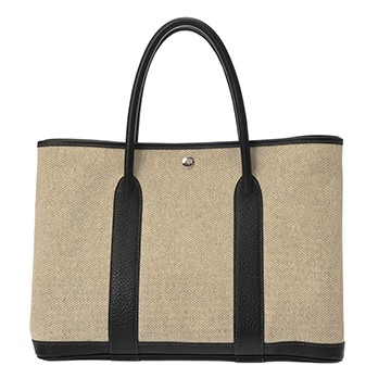 エルメス ガーデンパーティ PM エクリュ/ブラック トワルアッシュ/ブッフル レディース バッグ 【中古】【bag】